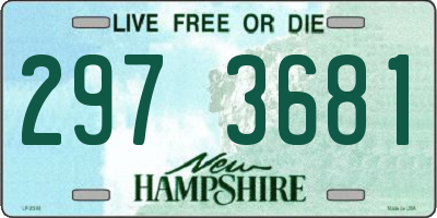 NH license plate 2973681