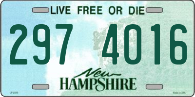 NH license plate 2974016