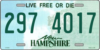 NH license plate 2974017