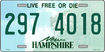NH license plate 2974018