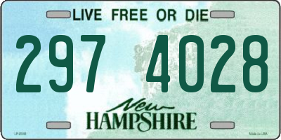NH license plate 2974028