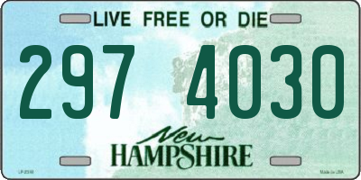 NH license plate 2974030