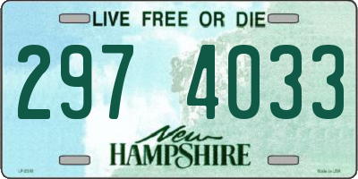 NH license plate 2974033