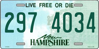 NH license plate 2974034
