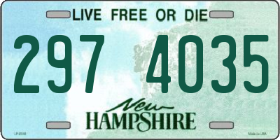 NH license plate 2974035