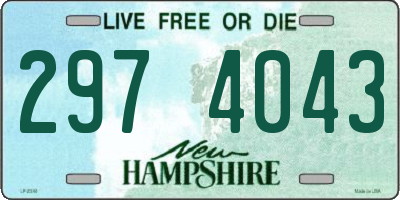 NH license plate 2974043