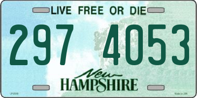 NH license plate 2974053