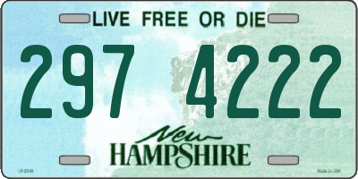 NH license plate 2974222