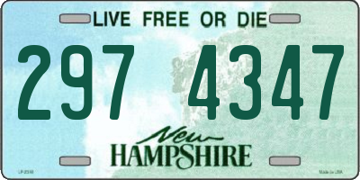 NH license plate 2974347