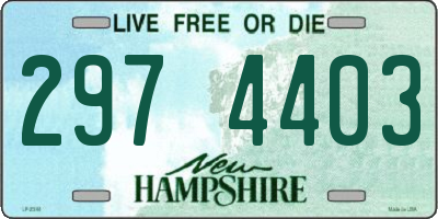 NH license plate 2974403