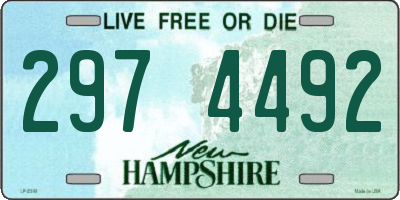 NH license plate 2974492