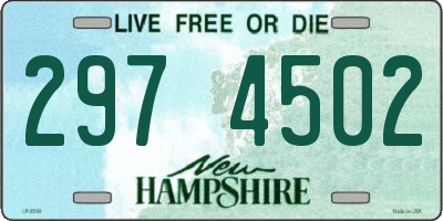 NH license plate 2974502