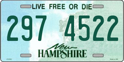 NH license plate 2974522