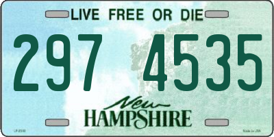 NH license plate 2974535
