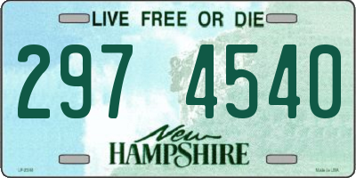 NH license plate 2974540