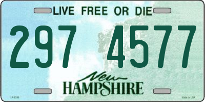 NH license plate 2974577