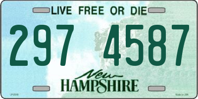 NH license plate 2974587
