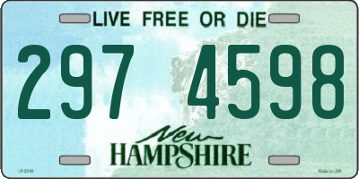 NH license plate 2974598