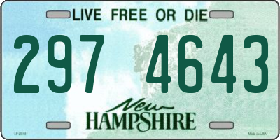 NH license plate 2974643