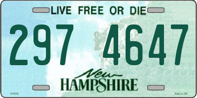NH license plate 2974647