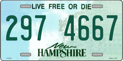 NH license plate 2974667