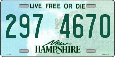NH license plate 2974670
