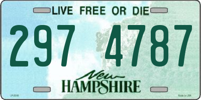 NH license plate 2974787