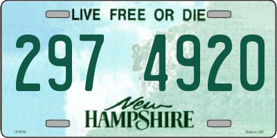 NH license plate 2974920