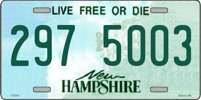 NH license plate 2975003