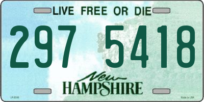 NH license plate 2975418