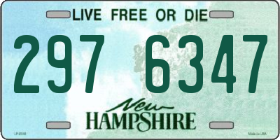 NH license plate 2976347