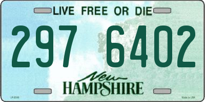 NH license plate 2976402