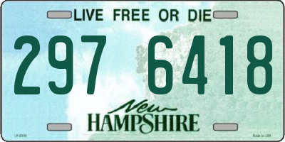 NH license plate 2976418