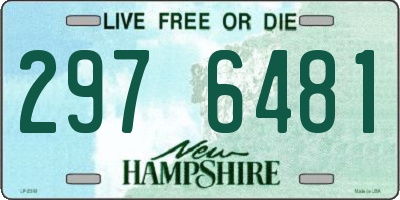 NH license plate 2976481