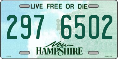 NH license plate 2976502