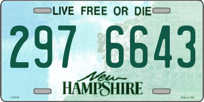 NH license plate 2976643