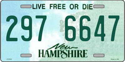 NH license plate 2976647