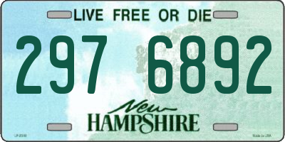 NH license plate 2976892