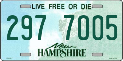 NH license plate 2977005