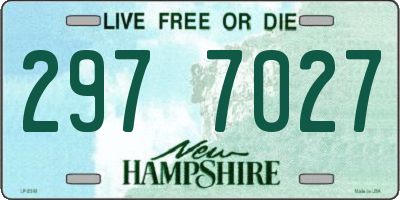 NH license plate 2977027