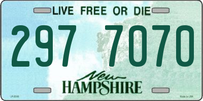 NH license plate 2977070