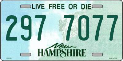 NH license plate 2977077