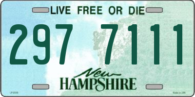 NH license plate 2977111