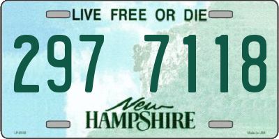 NH license plate 2977118