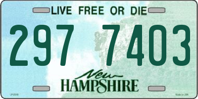 NH license plate 2977403