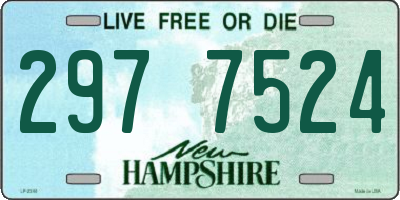 NH license plate 2977524