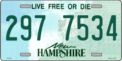 NH license plate 2977534
