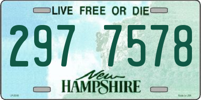 NH license plate 2977578