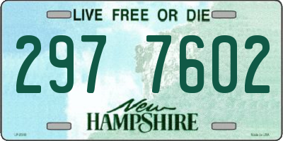 NH license plate 2977602