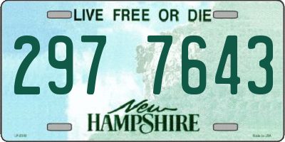 NH license plate 2977643